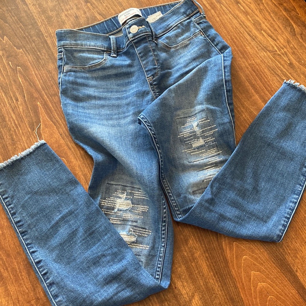 Abercrombie kids rhinestone jeans jeggings